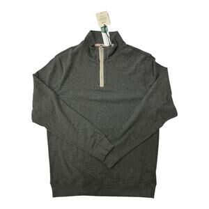 The Normal Brand Puremeso Quarter Zip Pullover Charcoal Dark Grey Size M NWT